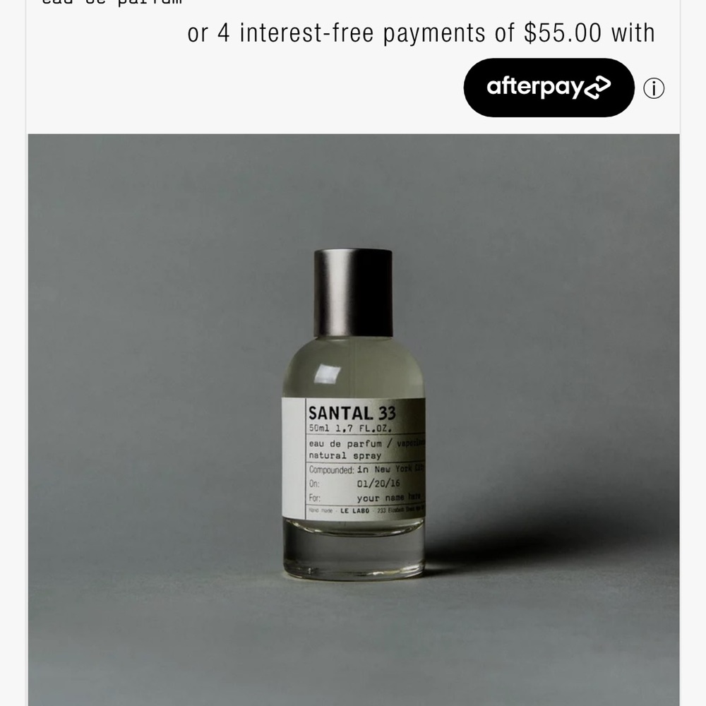 Le Labo Santal 33 FULL BOTTLE